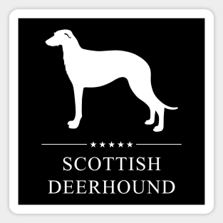Scottish Deerhound Dog White Silhouette Magnet